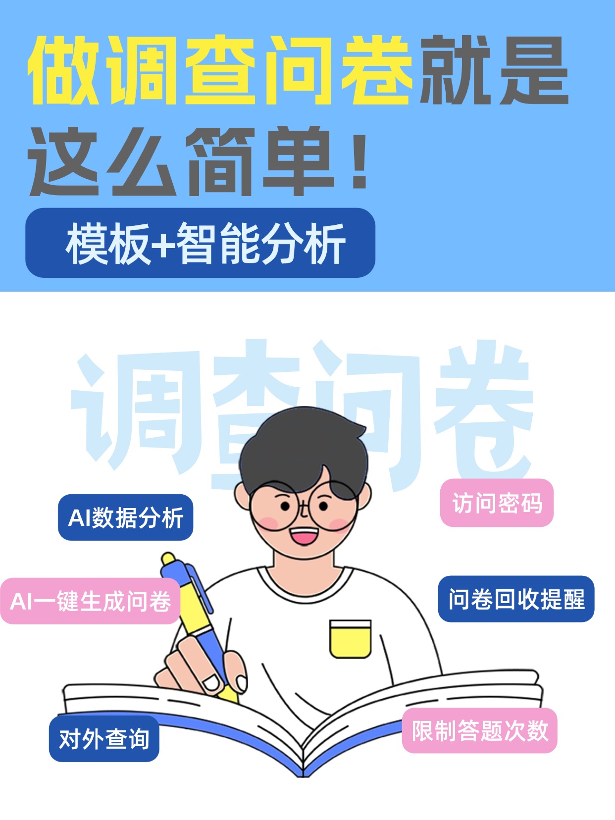 模板+智能分析，做调查问卷就是这么简单！方案封面